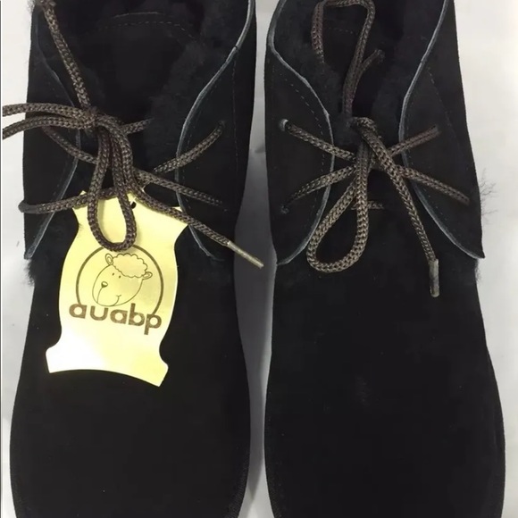 New AUABP Australia Mid Cut Boots Winter Women Black Sheep Leather Lining 11 - Picture 3 of 11